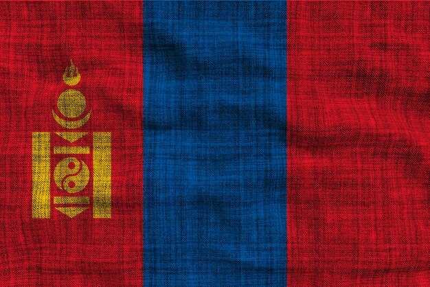 Nationalflagge der Mongolei Hintergrund mit Flagge der Mongolei