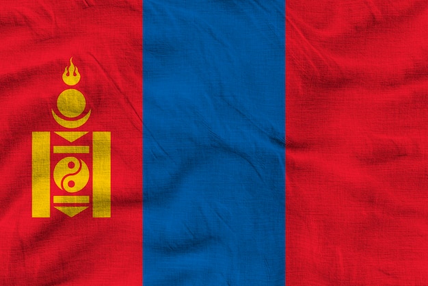 Nationalflagge der Mongolei Hintergrund mit Flagge der Mongolei