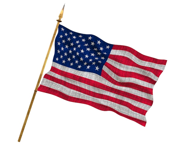 Nationalflagge der Vereinigten Staaten von Amerika USA Hintergrund mit Flagge der Vereinigten Staaten von Amerika USA