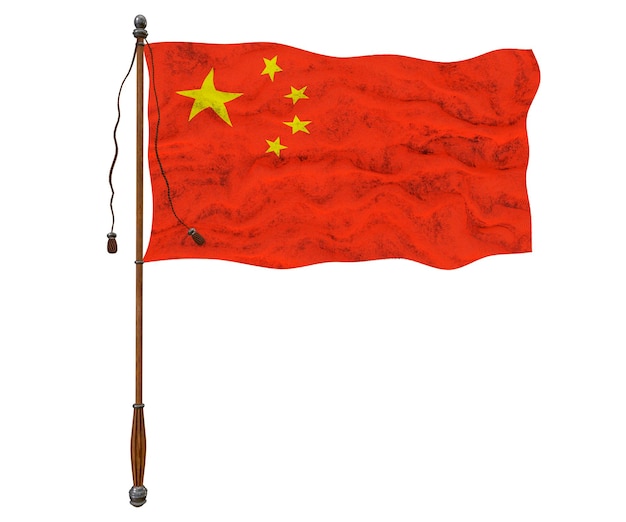 Nationalflagge der Volksrepublik China Hintergrund mit Flagge der Volksrepublik China