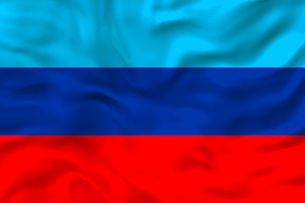 Nationalflagge der Volksrepublik Lugansk Hintergrund mit Flagge der Volksrepublik Lugansk