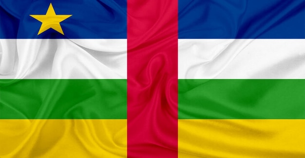 Nationalflagge der Zentralafrikanischen Republik Fliegende Wirkung