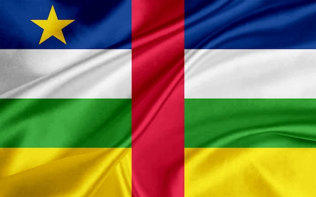 Nationalflagge der Zentralafrikanischen Republik Fliegende Wirkung
