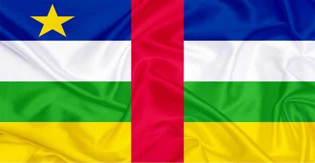 Nationalflagge der Zentralafrikanischen Republik Fliegende Wirkung