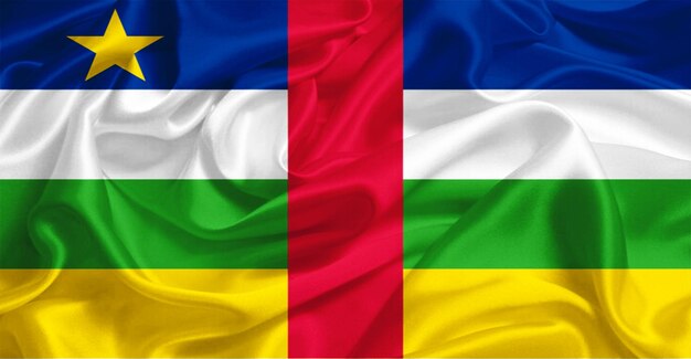 Nationalflagge der Zentralafrikanischen Republik Fliegende Wirkung