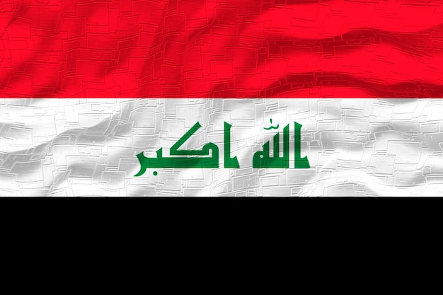 Nationalflagge des Irak Hintergrund mit Flagge des Irak
