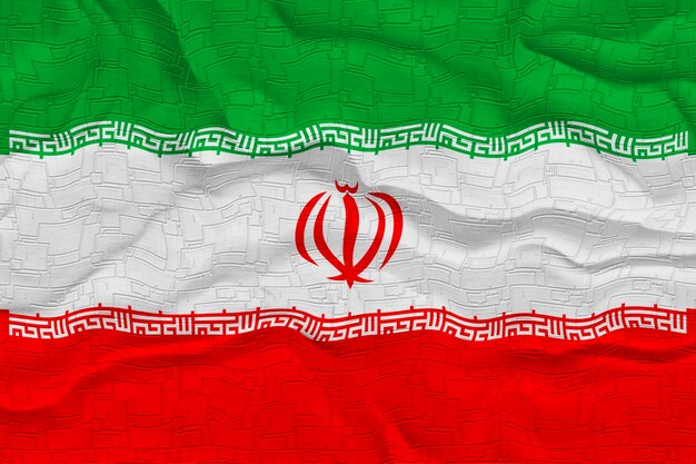 Nationalflagge des Iran Hintergrund mit Flagge des Iran