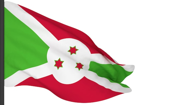 Nationalflagge HintergrundbildWind weht Fahnen3D-RenderingFlag of Burundi