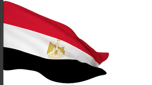 Nationalflagge HintergrundbildWind weht Fahnen3D-RenderingFlag of Egypt