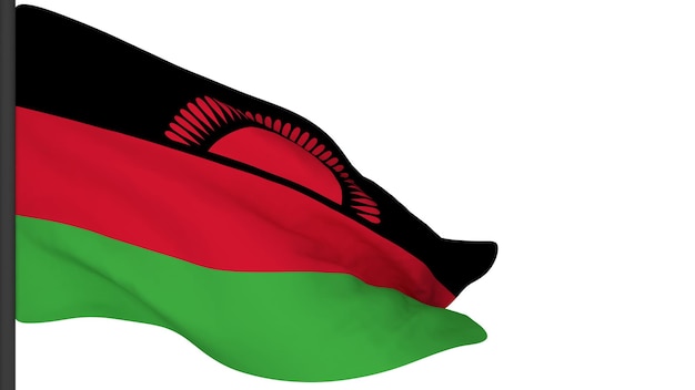 Nationalflagge HintergrundbildWind weht Fahnen3D-RenderingFlagge von Malawi