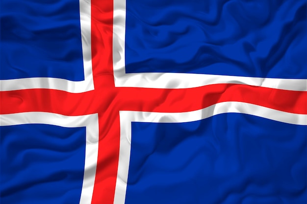 Nationalflagge Islands Hintergrund mit Flagge Islands