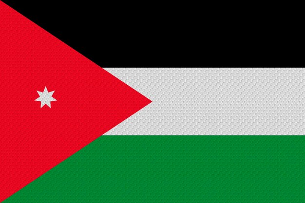 Foto nationalflagge jordaniens hintergrund mit flagge jordaniens