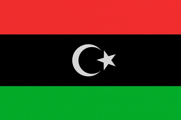Foto nationalflagge libyens hintergrund mit flagge libyens