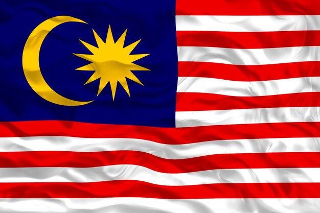 Nationalflagge_Malaysias Hintergrund mit Flagge_Malaysias