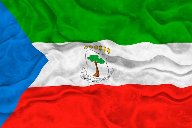 Nationalflagge Äquatorialguineas Hintergrund mit Flagge Äquatorialguineas