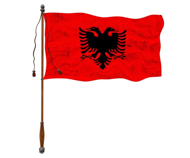 Nationalflagge von Albanien Hintergrund mit Flagge von Albanien