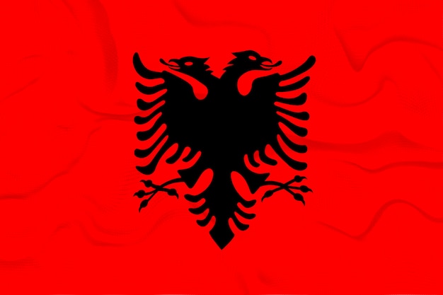 Nationalflagge von Albanien Hintergrund mit Flagge von Albanien