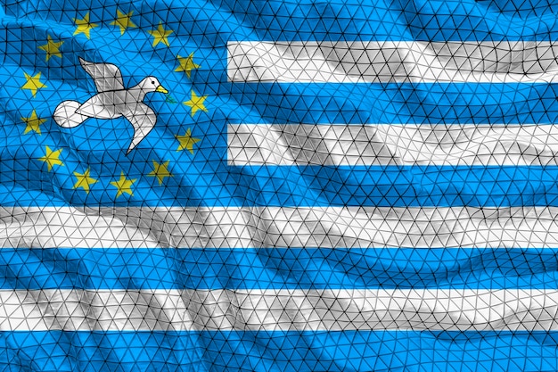 Nationalflagge von Ambazonia Hintergrund mit Flagge von Ambazonia