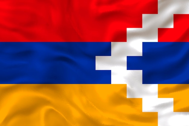 Nationalflagge von Artsakh Hintergrund mit Flagge von Artsakh