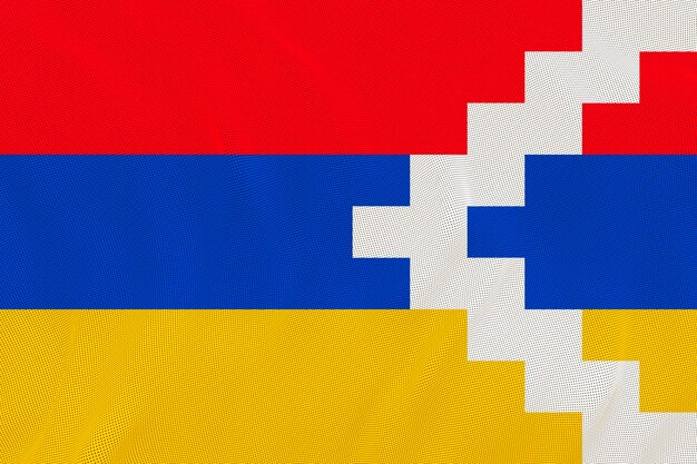 Nationalflagge von Artsakh Hintergrund mit Flagge von Artsakh