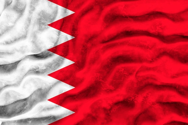 Nationalflagge von Bahrain Hintergrund mit Flagge von Bahrain