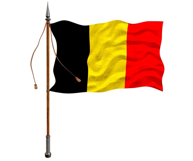 Foto nationalflagge von belgien hintergrund mit flagge von belgien