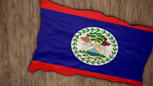 Nationalflagge von Belize Hintergrund mit Flagge von Belize