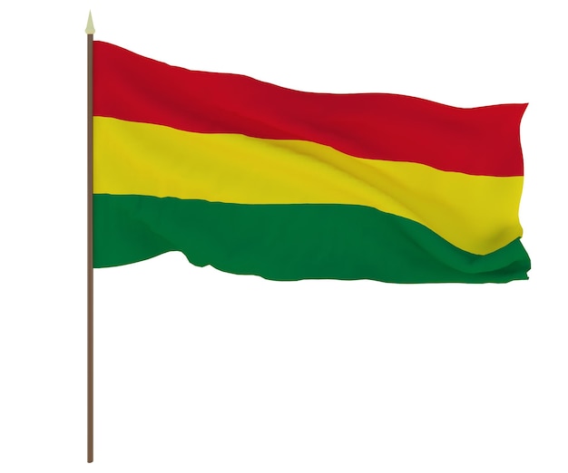 Nationalflagge von Bolivien Hintergrund mit Flagge von Bolivien