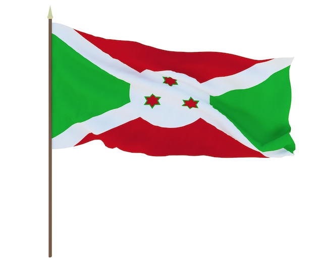 Nationalflagge von Burundi Hintergrund für Redakteure und Designer Nationalfeiertag