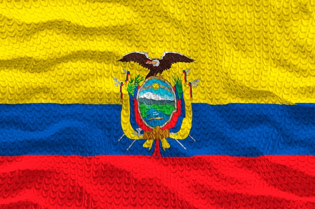 Nationalflagge von Ecuador Hintergrund mit Flagge von Ecuador