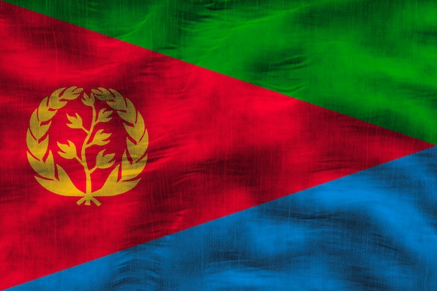 Foto nationalflagge von eritrea hintergrund mit flagge von eritrea