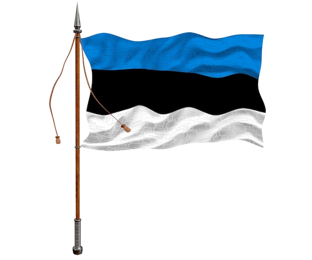Nationalflagge von Estland Hintergrund mit Flagge von Estland