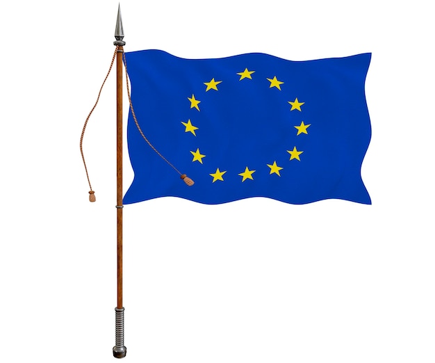 Foto nationalflagge von europa hintergrund mit flagge von europa