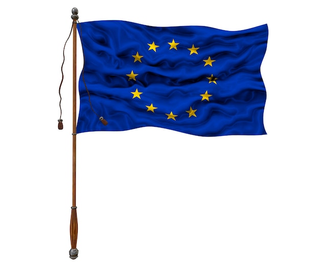 Foto nationalflagge von europa hintergrund mit flagge von europa