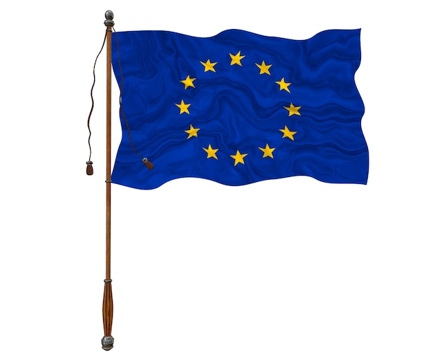 Nationalflagge von Europa Hintergrund mit Flagge von Europa