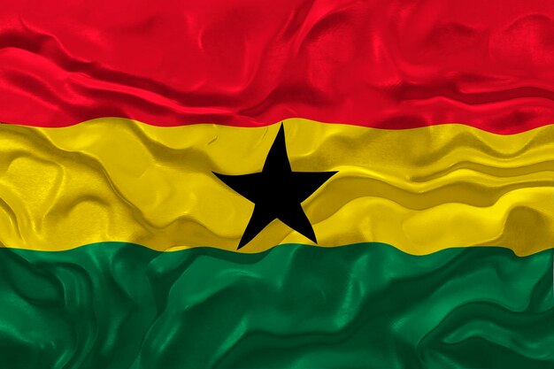 Nationalflagge von Ghana Hintergrund mit Flagge von Ghana