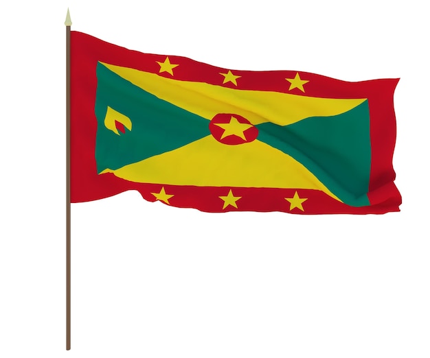 Nationalflagge von Grenada Hintergrund für Redakteure und Designer Nationalfeiertag