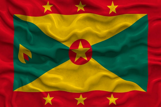 Nationalflagge von Grenada Hintergrund mit Flagge von Grenada