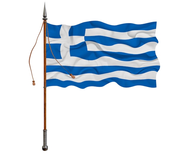 Nationalflagge von Griechenland Hintergrund mit Flagge von Griechenland