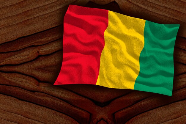 Nationalflagge von Guinea Hintergrund mit Flagge von Guinea