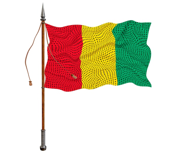 Nationalflagge von Guinea Hintergrund mit Flagge von Guinea