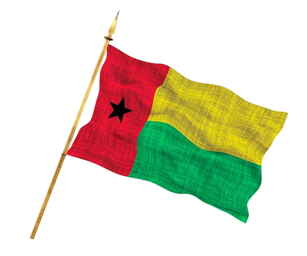 Nationalflagge von GuineaBissau Hintergrund mit Flagge von GuineaBissau