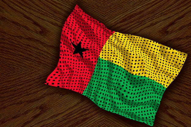 Nationalflagge von GuineaBissau Hintergrund mit Flagge von GuineaBissau