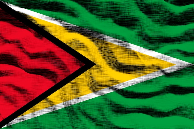 Nationalflagge von Guyana Hintergrund mit Flagge von Guyana