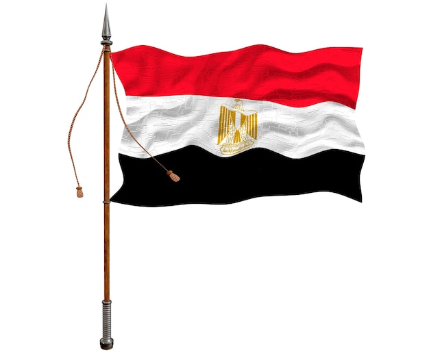 Nationalflagge von Ägypten Hintergrund mit Flagge von Ägypten