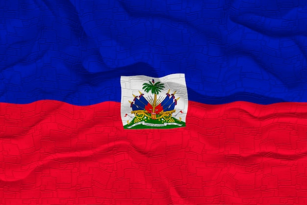 Nationalflagge von Haiti Hintergrund mit Flagge von Haiti