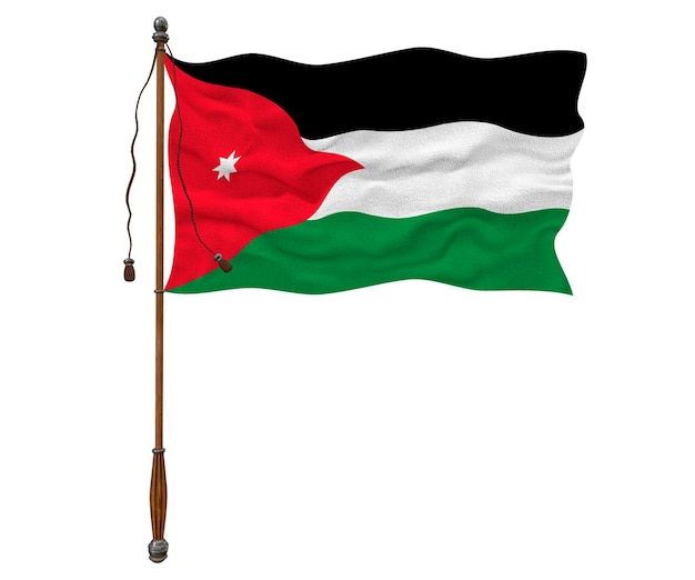 Nationalflagge von Jordanien Hintergrund mit Flagge von Jordanien