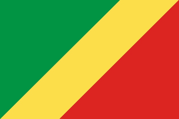 Nationalflagge von Kongo-brazzaville Hintergrund mit Flagge von Kongo-brazzaville