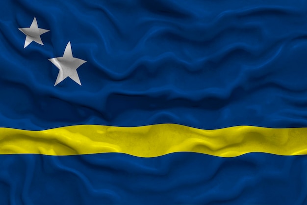 Nationalflagge von Kuraçao Hintergrund mit Flagge von Kuraçao