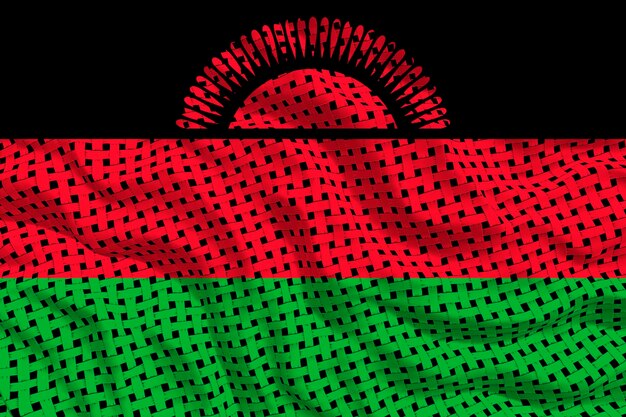 Foto nationalflagge von malawi hintergrund mit flagge von malawi